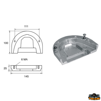 Trem L8242308 - Anode For Bombardier Engines (Johnson-Evinrude-OMC)