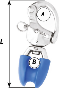 Wichard 2495 - HR Snap Shackle With Thimble Eye Length 110 mm