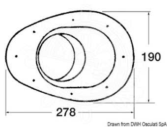 Osculati 13.250.12 - Barnegat Light floodlight for vessels over 35 ft 12 V (1 set. 1 cp each)