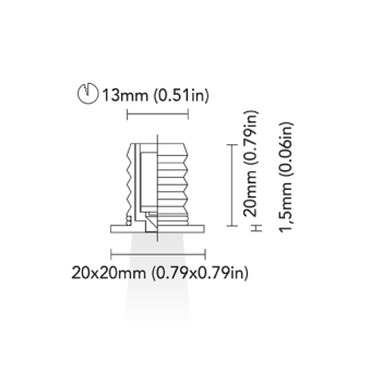 BCM Courtesy Light Boston 20 0.5W 10-30V Stainless Steel IP66 2700K