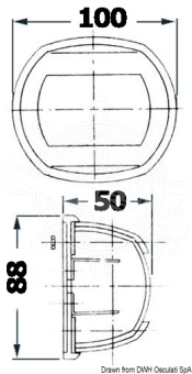 Osculati 11.410.04 - Classic 12 Black/White Stern Navigation Light