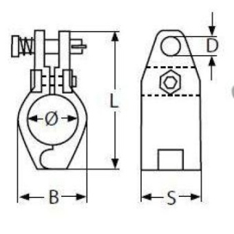 Euromarine Opening Clamp For A4 Tube ø25mm