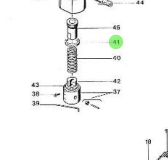 Nanni Diesel 970492160 - Upper Spring Seat for Injection Feed Pump