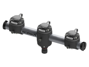Borika Gm350-3 - Round Rail With 3 Mounting Bases 350mm