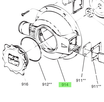 RM69 RM914 Black Upper Housing for Senior Pump