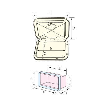 Nuova Rade 198055 - Top Line Storage Hatch, Black, 270x375mm