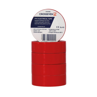 Plastimo P201586 - PVC Electrical Tape - 600V - Red (5 pcs)