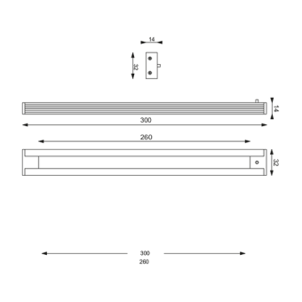 Prebit 21833139 - LED under cabinet light UB01-1, 300mm, gold-glam