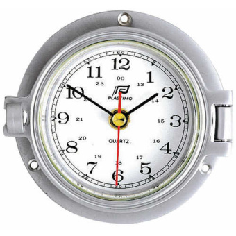 Plastimo 35886 - 4" matt chrome porthole clock