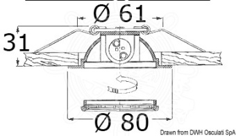 Osculati 13.474.03 - Sextant F Pearl Br. 12/24V20W