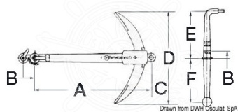 Osculati 01.114.35 - Admiralty Anchor 35 kg