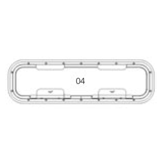Goiot Portlight, Opening, Model 'Opal 04', For Hull Thickness 5-33mm, Outside 649x193mm