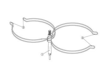 Allpa Set Of Pan-Holders For 2 Burners