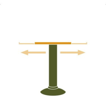 Zwaardvis Z.639020 Movable T-System Table Support