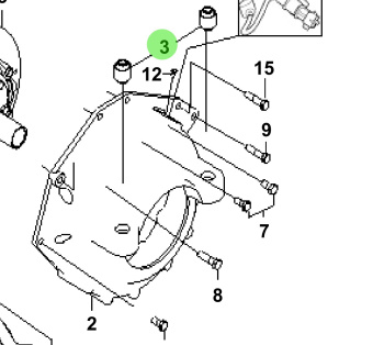 Bukh 00106-5S103 - Rubber Bushing for S270J Sterndrive Bell Housing