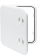 Allpa Plastic Hatch, 513x458mm, 2x Handle, 180°, White