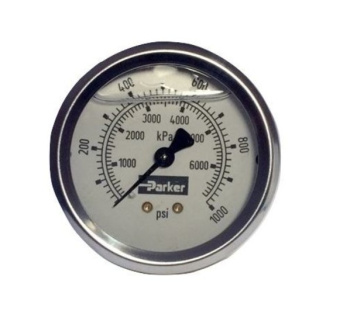Parker 40-0016 0–100 PSI 2.5" Back-Connection Pressure Gauge