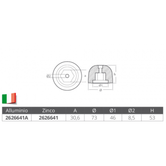 Tecnoseal Zinc Side Power-Sleipner Bow Thruster Ogive
