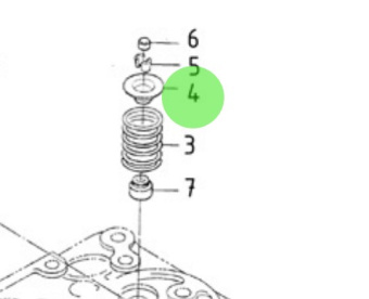 Nanni Diesel 970141004 - Valve Spring Retainer for HE and N Series Engines