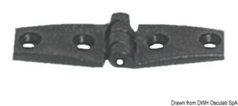 Osculati 38.823.60 - Reinforced Nylon Hinge, Black 82x26 mm