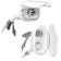 Nuova Rade 54606 - Case with Chrome Housing Shower, Mixer Tap, 3m Hose, w/Lid, Chrome