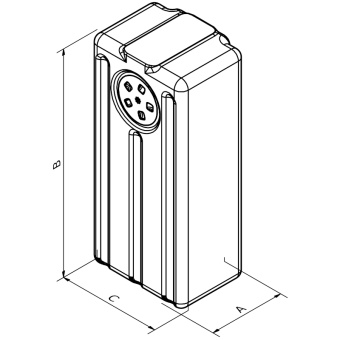 Can SB Rigid Vertical Plastic Grey/Black Water Tank - 83 L