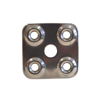 Viadana Stainless Steel 4-Hole Strap Fixing Plate 40 x 40 mm
