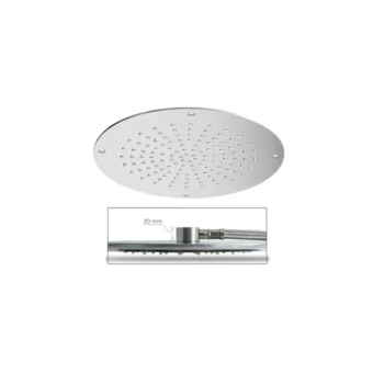 Elka D_641501_24V_05 - Recessed Shower 250 25mm Deep Brushed Stainless Steel White LED 24V