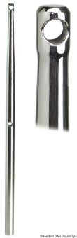 Osculati AISI 316 Stainless Steel Stanchion for Female Bases, Ø25 mm, 465–720 mm