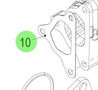 Steyr 2177572-0 - Inlet Pipe Gasket