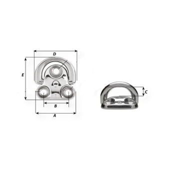 Wichard Plate With Ring 8 mm
