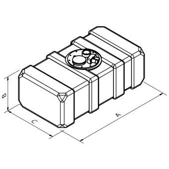 Can SB Fuel Tank - Plastic - 53 L - 80X35X23 cm