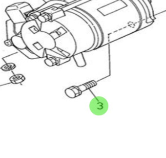 Nanni Diesel 970302934 - M10x30 Starter Motor Bolt for N4 Series Engines