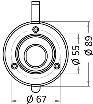 Osculati 15.900.19 - White deckshower head housing + cap/gasket