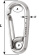 Wichard Symmetric Carbin Hook - Length: 80 mm
