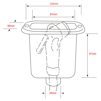 Nuova Rade 37214 - Case For Shower Head, Square, W/Lid, 125x97mm, White