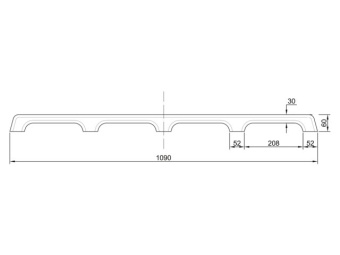 Eude Handrail 4-Loop Teak