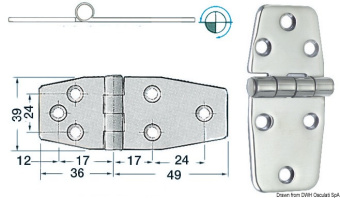 Osculati 38.815.50 - Hinges 2 mmThickness