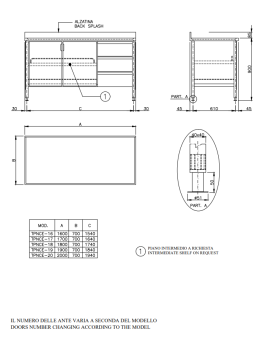 Baratta TPNCE Marine Work Table With Chest Of Drawers And Doors