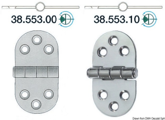 Osculati 38.553.00 - Hinge with Central Pin 68x39 mm