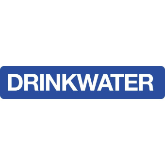 Marine Drinking Water Identification Sticker, Dutch, Soft PVC, 100×20 mm