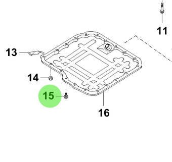 Bukh 21516-4A010 - Oil Pan Bolt for R210J and S270J Engines
