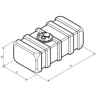 Can SB Fuel Tank - Plastic - 140 L - 110X40X40 cm