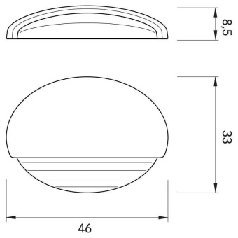 Quick Eyelid Chrome LED Natural IP65 46mm 10-30V Courtesy Light