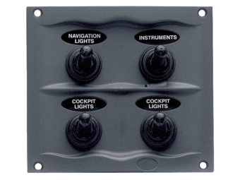 BEP 900-4WP - Switch Panel DC Waterproof 4xOn/Off Grey