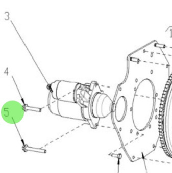 Nanni Diesel 39160925 - Flywheel Housing and Gearbox Flange Bolt for N2 and N3 Engines