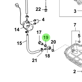 Bukh DHF15-00020 - Plain Copper Washer for R210J and S270J Engines