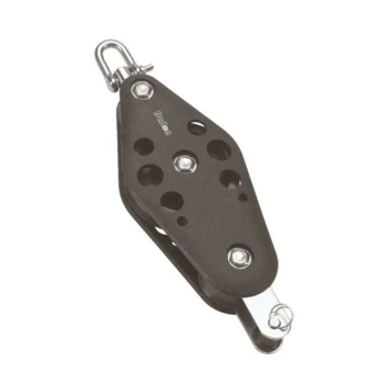 Barton N06431 – Fiddle Block Swivel with Becket Size 6 64mm, Plain Bearing, Ø44/72mm Sheaves, Max Rope 14mm