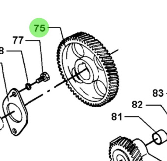 Bukh 000E4839 - Camshaft Gearwheel for DV36 and DV48 Engines