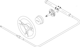 SeaStar SB27486 - 90° Bezel With Brake For Helm